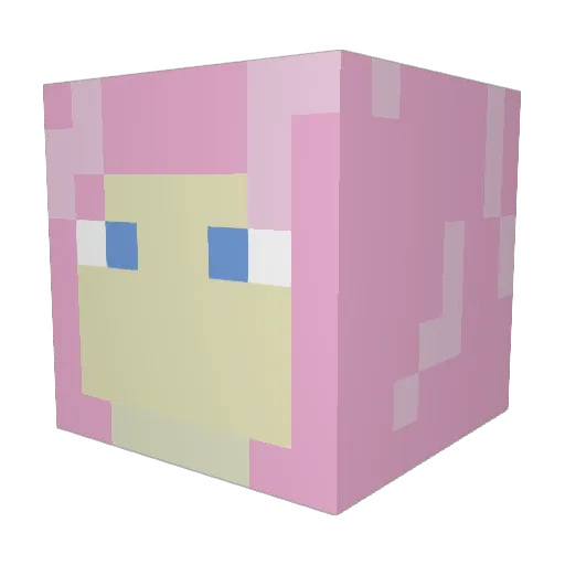 plantmom24 Minecraft avatar head, 3D render