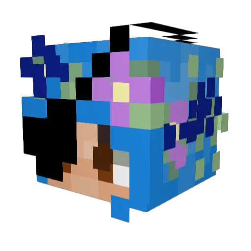 planttpott Minecraft avatar head, 3D render