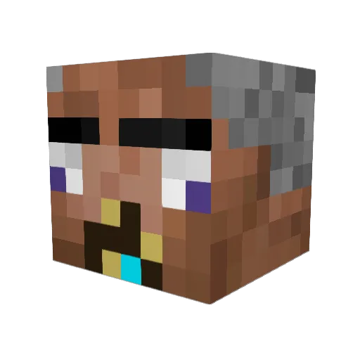plapie Minecraft avatar head, 3D render