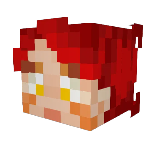 plasingto Minecraft avatar head, 3D render