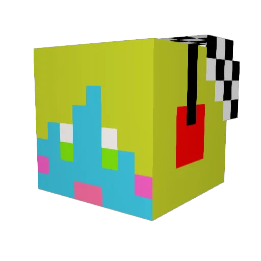 plasma1412 Minecraft avatar head, 3D render