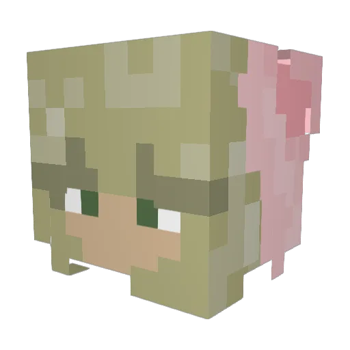 plasmabag Minecraft avatar head, 3D render