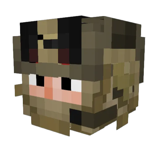 plasmale Minecraft avatar head, 3D render