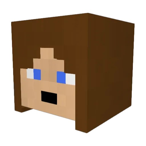 plasmon_pines Minecraft avatar head, 3D render