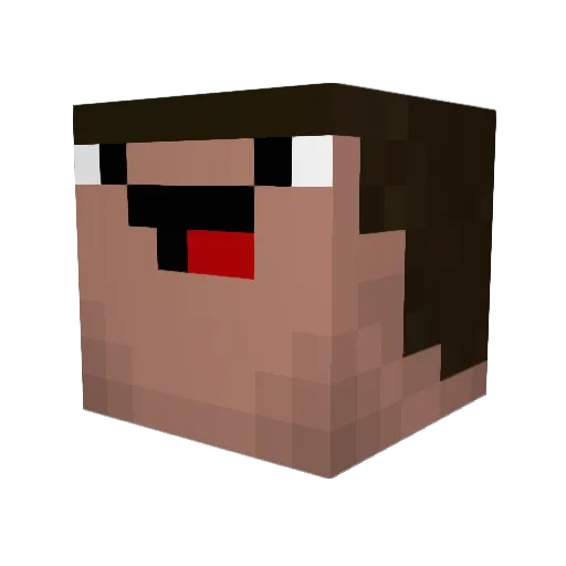 plastic_bekertje Minecraft avatar head, 3D render
