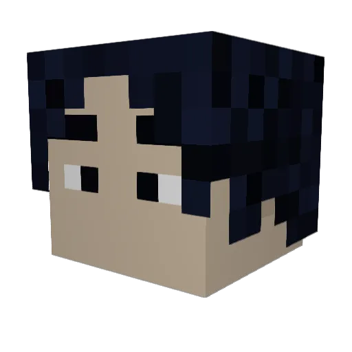 plastica_ Minecraft avatar head, 3D render