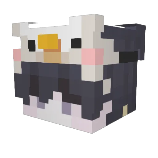 plat_e Minecraft avatar head, 3D render