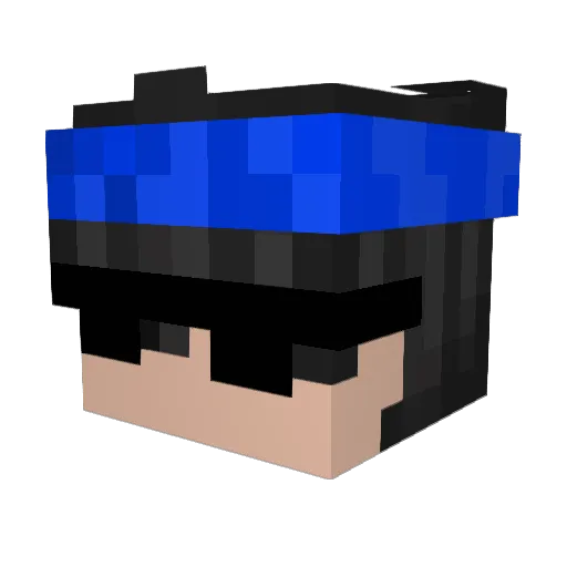 plateio Minecraft avatar head, 3D render