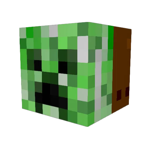 platinskill Minecraft avatar head, 3D render