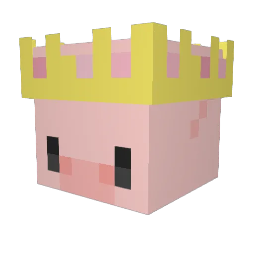 platypusK Minecraft avatar head, 3D render