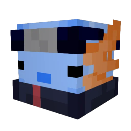 platyssin Minecraft avatar head, 3D render