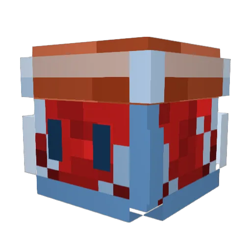 plaugish Minecraft avatar head, 3D render