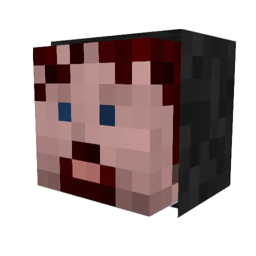 plauk Minecraft avatar head, 3D render