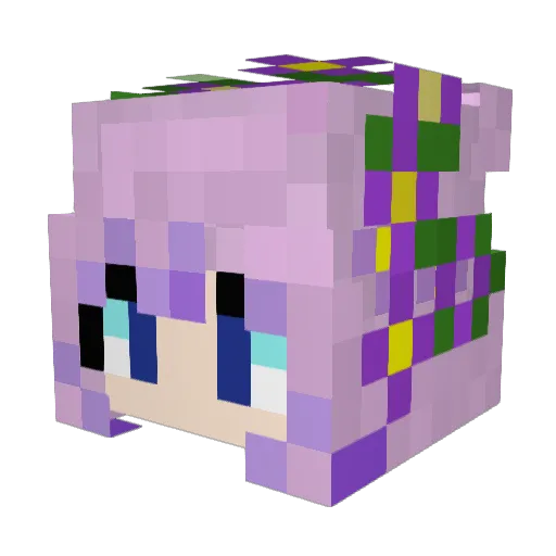 plaxidia Minecraft avatar head, 3D render