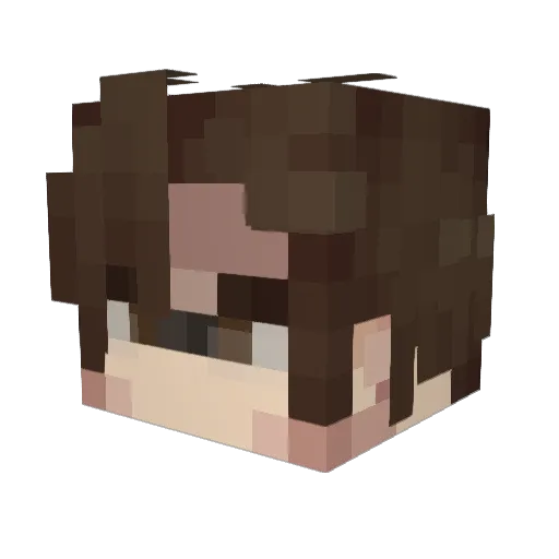 playAMaker Minecraft avatar head, 3D render