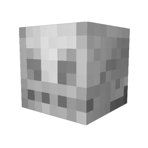 playX13 Minecraft avatar head, 3D render