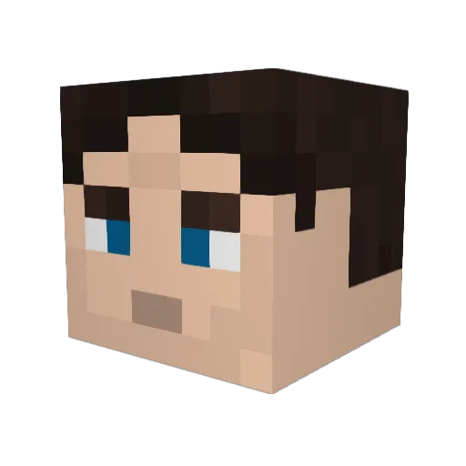 playa_game Minecraft avatar head, 3D render
