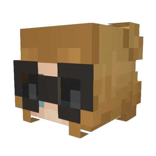 playables Minecraft avatar head, 3D render