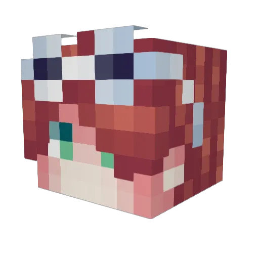 playboiEsher Minecraft avatar head, 3D render
