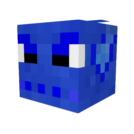 playbool Minecraft avatar head, 3D render