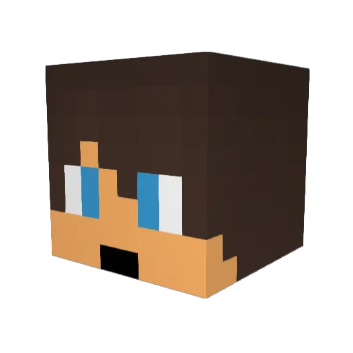playcall Minecraft avatar head, 3D render