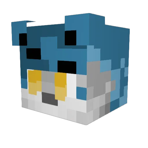 playemi Minecraft avatar head, 3D render