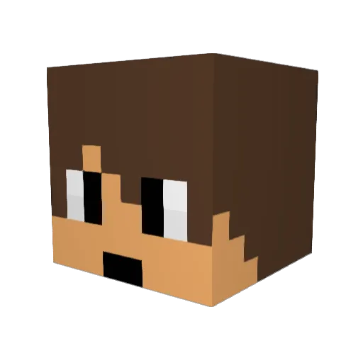 player0414 Minecraft avatar head, 3D render