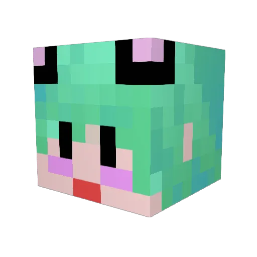 player10th Minecraft avatar head, 3D render