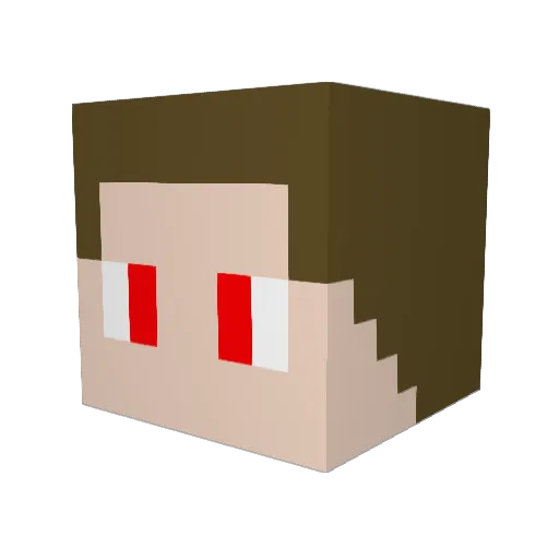 player135672 Minecraft avatar head, 3D render