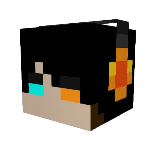 player_8612 Minecraft avatar head, 3D render