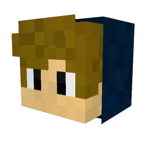 player_man_ Minecraft avatar head, 3D render