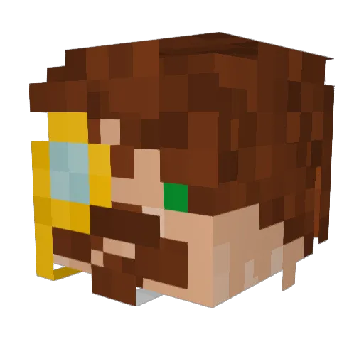 playergrant Minecraft avatar head, 3D render
