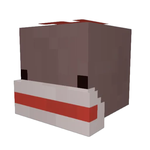 playernumbersix Minecraft avatar head, 3D render