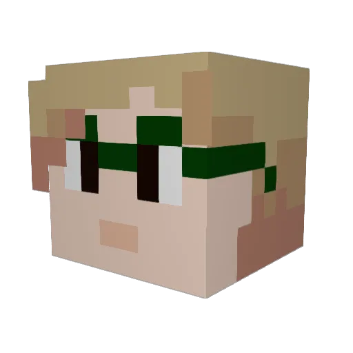 playerofcards Minecraft avatar head, 3D render