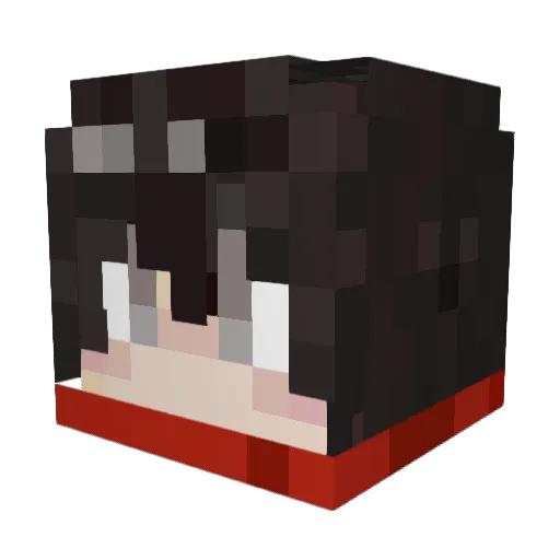playersnow Minecraft avatar head, 3D render