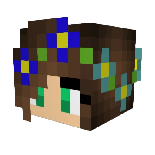 playfulpandas Minecraft avatar head, 3D render