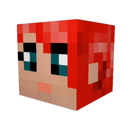 playlann Minecraft avatar head, 3D render