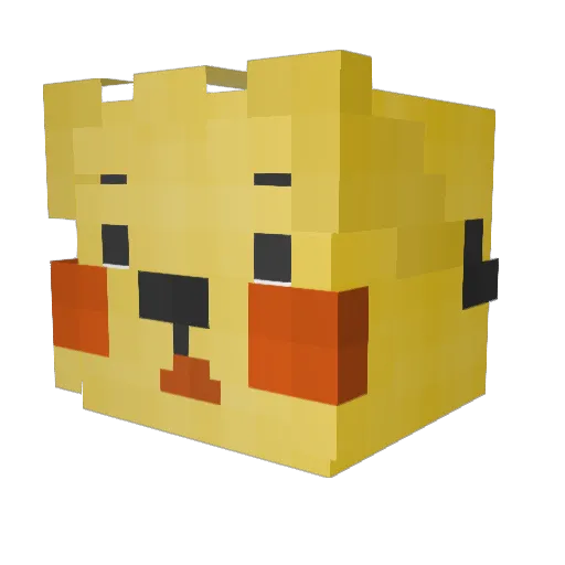 plaync Minecraft avatar head, 3D render