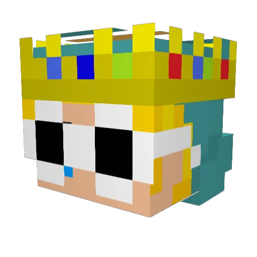 playtpi Minecraft avatar head, 3D render