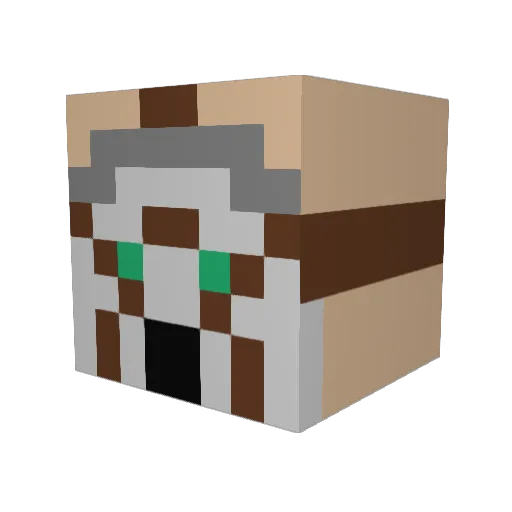 playwsome Minecraft avatar head, 3D render