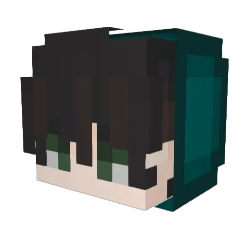 plctyzy Minecraft avatar head, 3D render