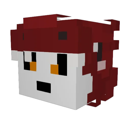 pleadme Minecraft avatar head, 3D render