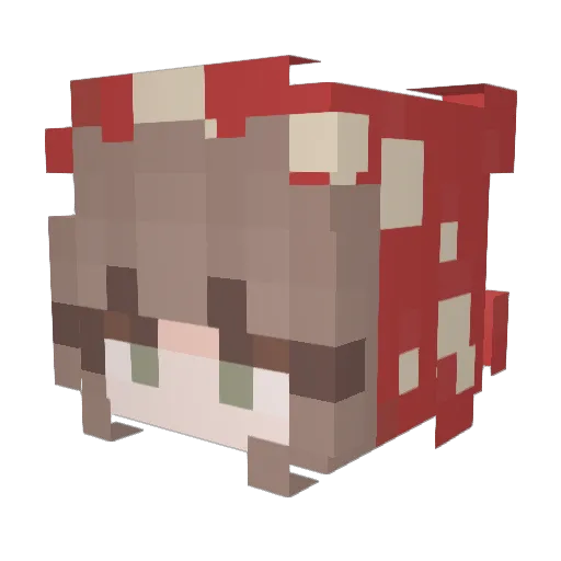 please_no00 Minecraft avatar head, 3D render