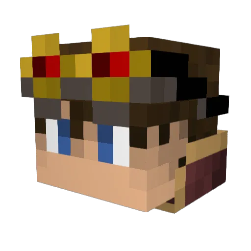 pleaseantfulllll Minecraft avatar head, 3D render