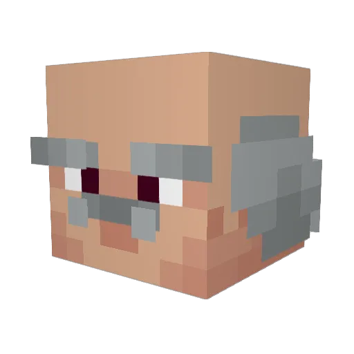 pleasephil Minecraft avatar head, 3D render