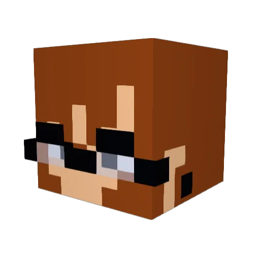 plebuscito Minecraft avatar head, 3D render
