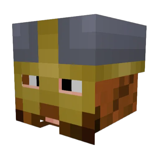 pleetee Minecraft avatar head, 3D render