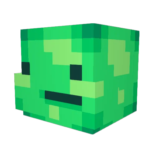 plenger Minecraft avatar head, 3D render