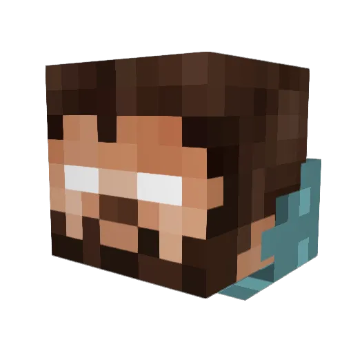 plhetp Minecraft avatar head, 3D render