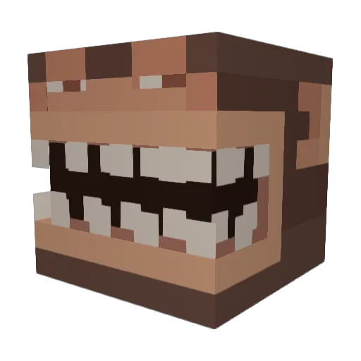 plhim Minecraft avatar head, 3D render